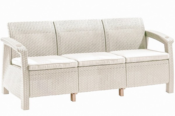 Трёхместный диван  Yalta Sofa 3 Seat белый купить в Екатеринбурге