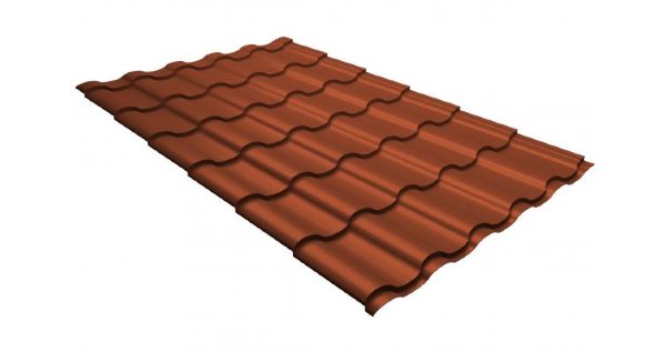 Металлочерепица кредо GL 0,5 GreenСoat Pural RR 750 кирпично-красный (RAL 8004 терракота) купить в Екатеринбурге