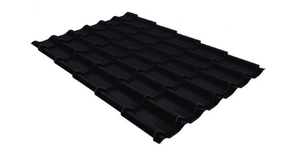 Металлочерепица классик GL 0,5 Velur20 RAL 9005 черный купить в Екатеринбурге