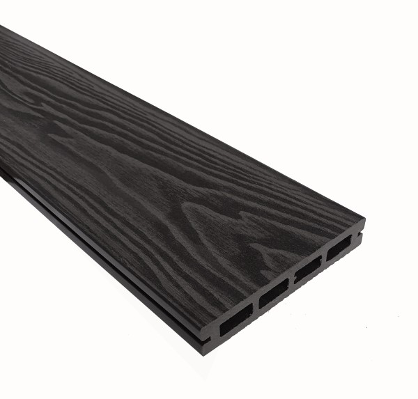 Террасная доска из ДПК Terrapol Смарт 3D Пустотелая с пазом Черное дерево купить в Екатеринбурге