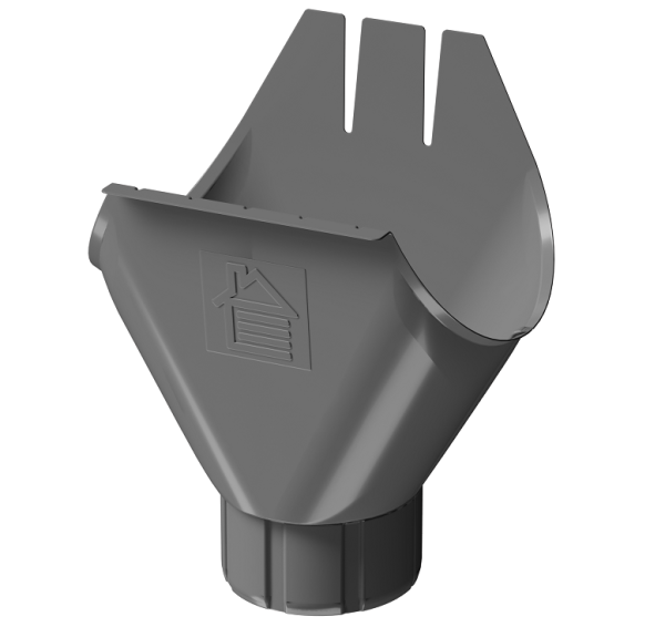 Воронка желоба D125 Döcke STAL PREMIUM Графит, (RAL 7024) купить в Екатеринбурге