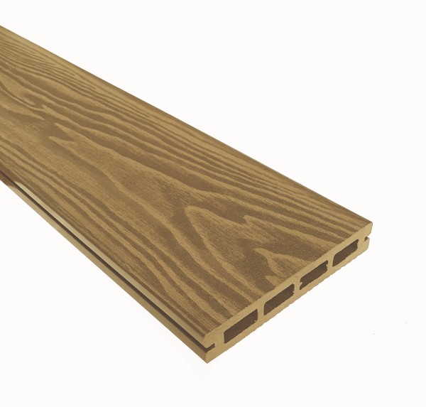Террасная доска из ДПК Terrapol Смарт 3D Пустотелая с пазом Дуб Севилья купить в Екатеринбурге