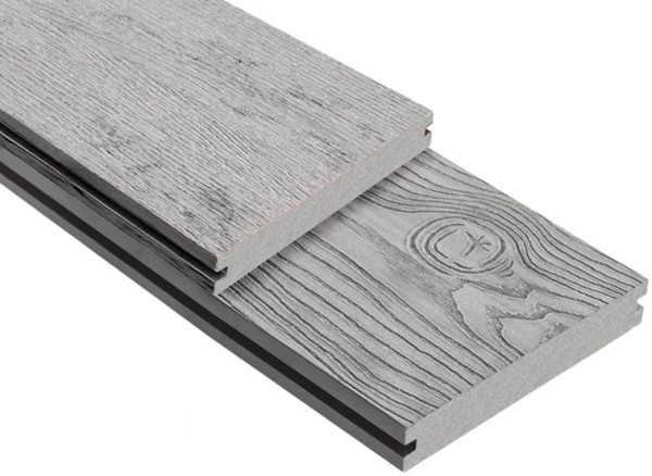 Террасная доска ДПК Outdoor 3D полнотелая STORM/OCEAN GREY серая микс купить в Екатеринбурге