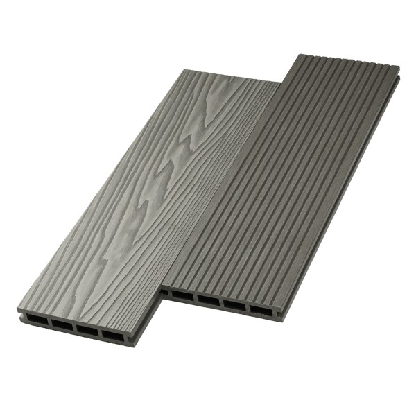 Террасная доска ДПК NanoWood двусторонняя New 3D тиснение + вельвет Серый купить в Екатеринбурге