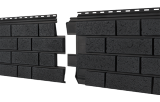 Фасадная панель Ю-пласт Стоун Хаус S-Lock Клинкер Нордик Графитовый купить в Екатеринбурге