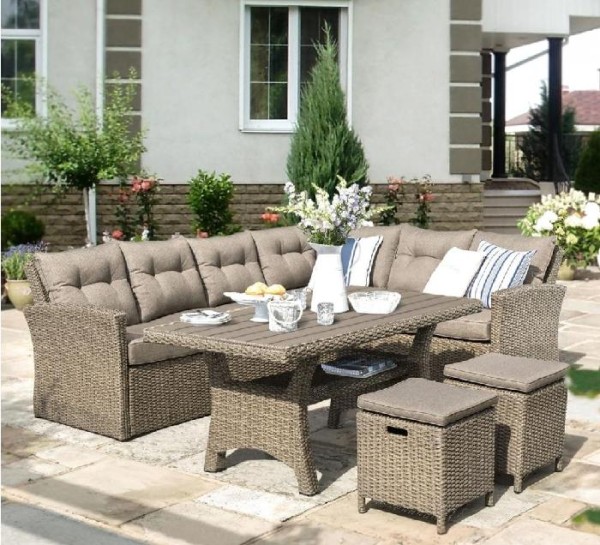 Комплект мебели AFINA плетеной из иск. ротанга AFM-307B Beige купить в Екатеринбурге