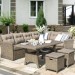 Комплект мебели AFINA плетеной из иск. ротанга AFM-307B Beige купить в Екатеринбурге