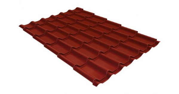 Металлочерепица классик 0,5 Satin RAL 3009 оксидно-красный купить в Екатеринбурге