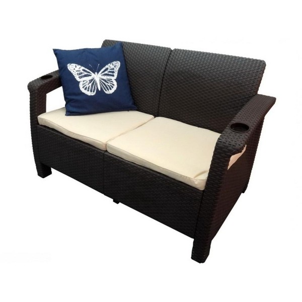 Двухместный диван Yalta Sofa Seаt венге купить в Екатеринбурге