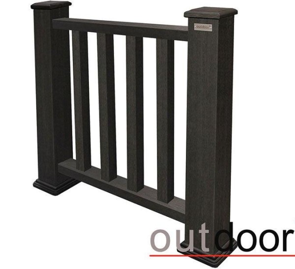 Ограждение из ДПК Outdoor Классик 3D STORM чёрный купить в Екатеринбурге