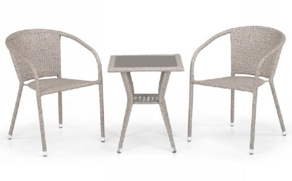 Комплект плетеной мебели AFINA из иск. ротанга T25C/Y137C-W85 Latte 2Pcs купить в Екатеринбурге