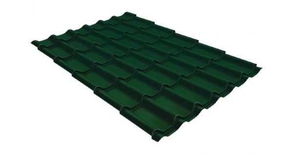 Металлочерепица классик 0,5 Satin RAL 6005 зеленый мох купить в Екатеринбурге