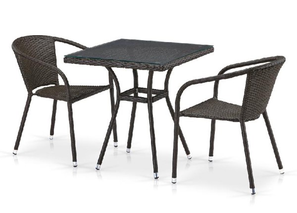 Комплект плетеной мебели AFINA из иск. ротанга T282BNT/Y137C-W53 Brown 2Pcs купить в Екатеринбурге