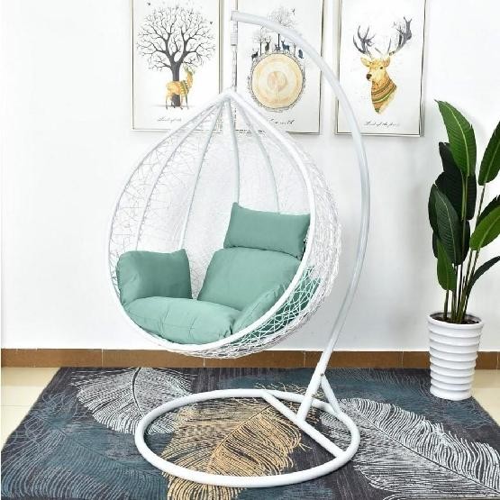 Кресло Подвесное из искусственного ротанга AFM-168A-L White/Green купить в Екатеринбурге