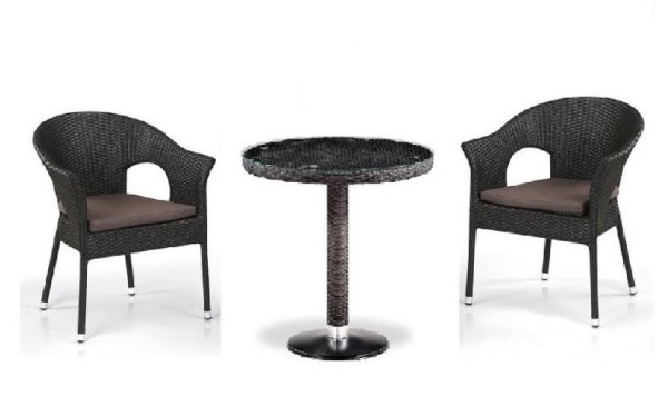 Комплект плетеной мебели AFINA из иск. ротанга T601/Y79A-W53 Brown 2Pcs купить в Екатеринбурге