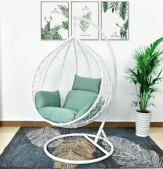 Кресло Подвесное из искусственного ротанга AFM-168A-XL White/Green купить в Екатеринбурге