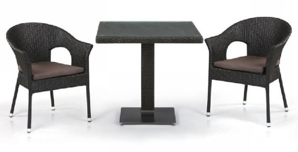Комплект плетеной мебели AFINA из иск. ротанга T605SWT/Y79A-W53 Brown 2Pcs купить в Екатеринбурге