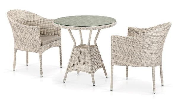Комплект плетеной мебели AFINA из иск. ротанга T705ANT/Y350-W85 Latte 2Pcs купить в Екатеринбурге