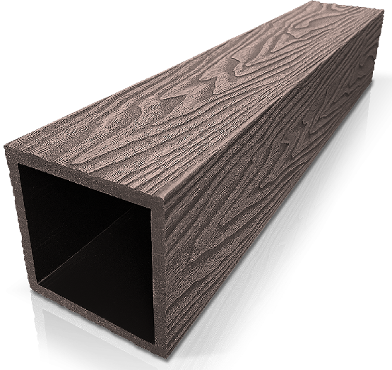 Столб ДПК 3D GardenParkett фактура дерева Венге купить в Екатеринбурге