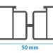 Лага алюминиевая KRONEX 50x25x3000 мм несущая купить в Екатеринбурге
