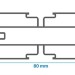 Лага алюминиевая KRONEX 80x40x3000 мм конструктивная купить в Екатеринбурге