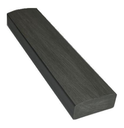 Лавочный брус Ecodecking Некст полнотелый брашированный 70х35 графит купить в Екатеринбурге