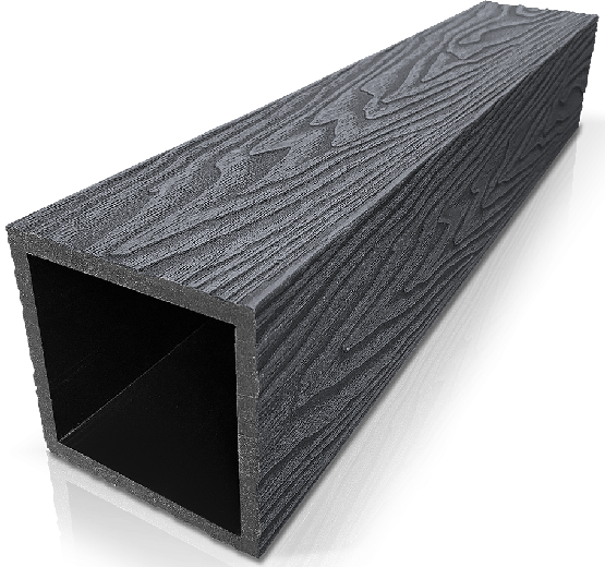 Столб ДПК 3D GardenParkett фактура дерева Графит купить в Екатеринбурге