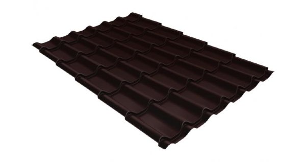 Металлочерепица классик 0,5 Satin RAL 8017 шоколад купить в Екатеринбурге