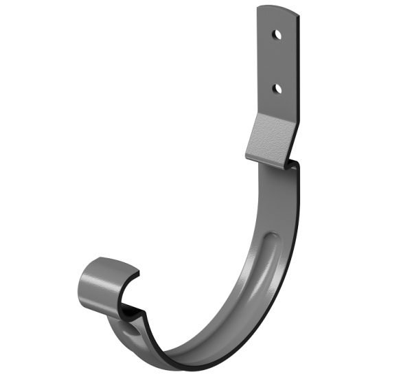 Карнизный крюк короткий (гнутый) D125 Döcke STAL PREMIUM Графит, (RAL 7024) купить в Екатеринбурге