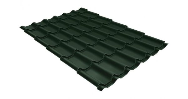 Металлочерепица классик 0,5 Satin RR 11 темно-зеленый купить в Екатеринбурге