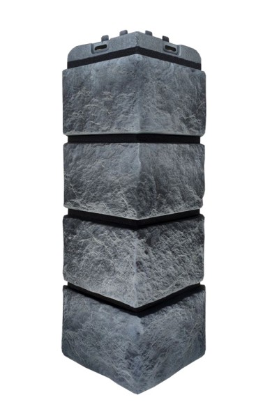 Угол наружный Grand Line Колотый Камень Антрацит, Шов чёрный купить в Екатеринбурге